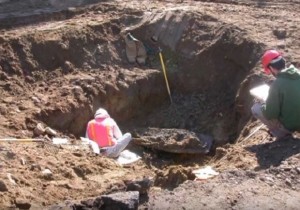 Finding the first coffin in Portsmouth.